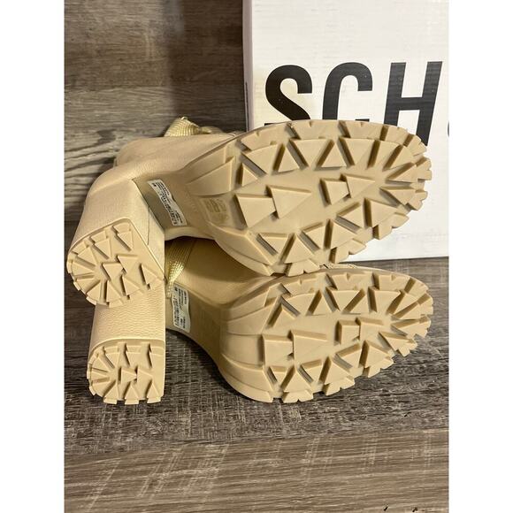 Schutz Womens Lace Up Block Heel boot Egg Shell Size 9B - Picture 8 of 13